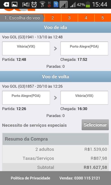 Partindo de Vitória