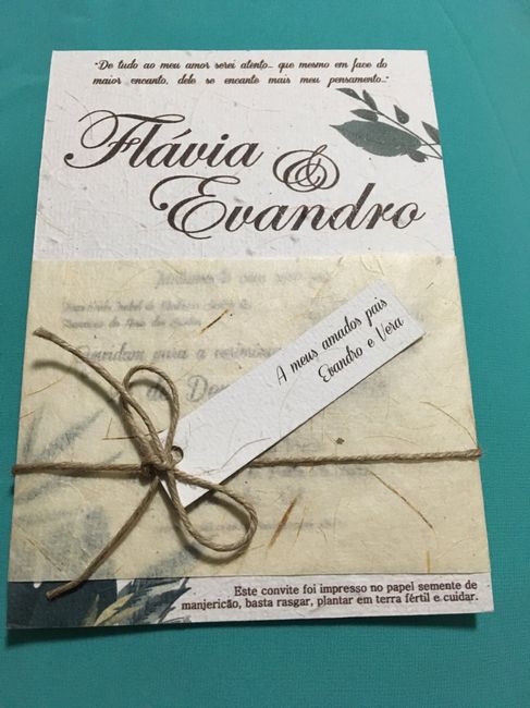 Convite de Casamento Folhagens e Sementes - 2