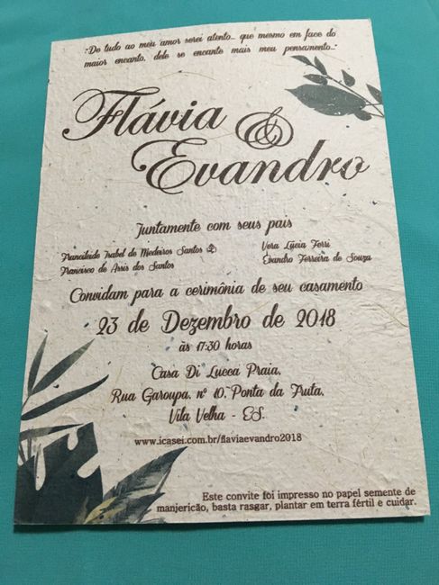 Convite de Folhagens e Sementes - 6