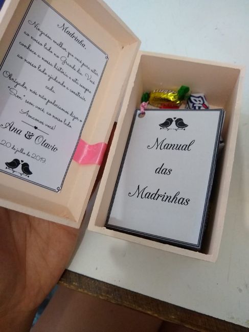 Manual das Madrinhas e Mensagem de Agradecimento.