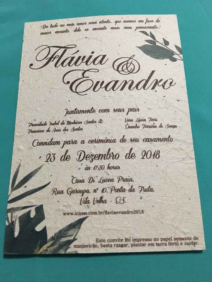 Convite de Casamento Folhagens e Sementes - 7