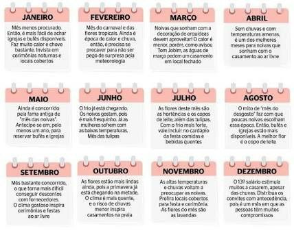 Qual a melhor época para casar ? 2