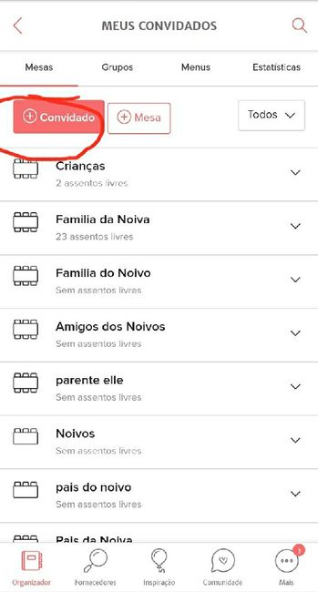 Organização Convidados 1