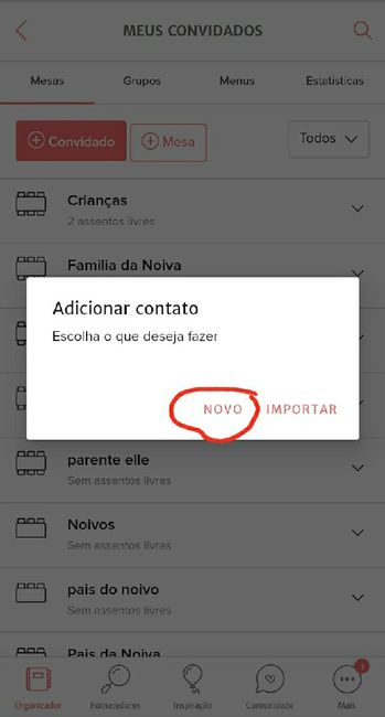 Organização Convidados 2