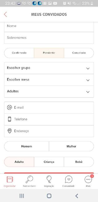 Organização Convidados 3