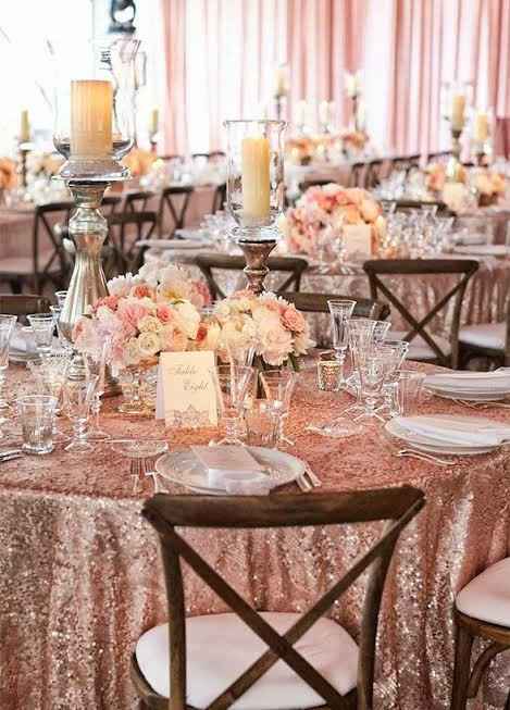 Mesa para os convidados tons de rosas - 8
