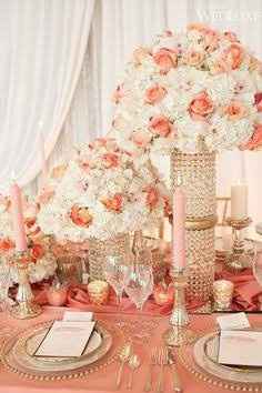 Mesa para os convidados tons de rosas - 9