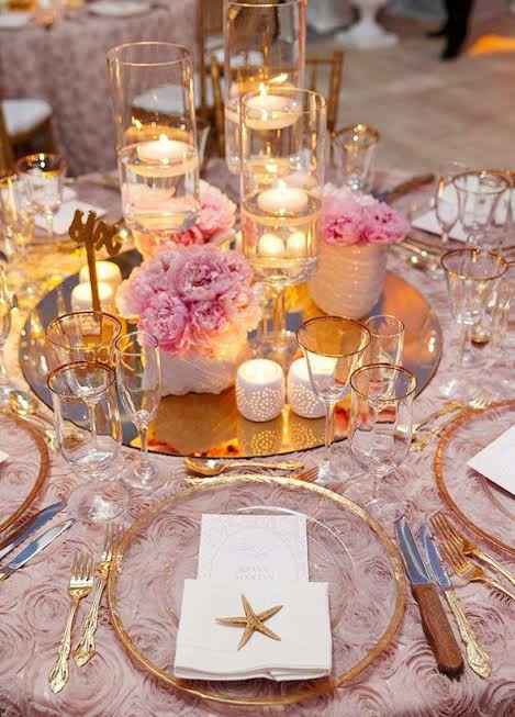Mesa para os convidados tons de rosas - 10