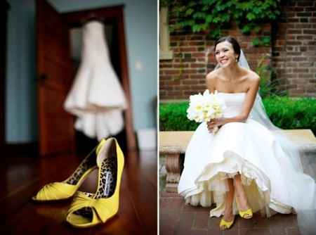 sapatos amarelos
