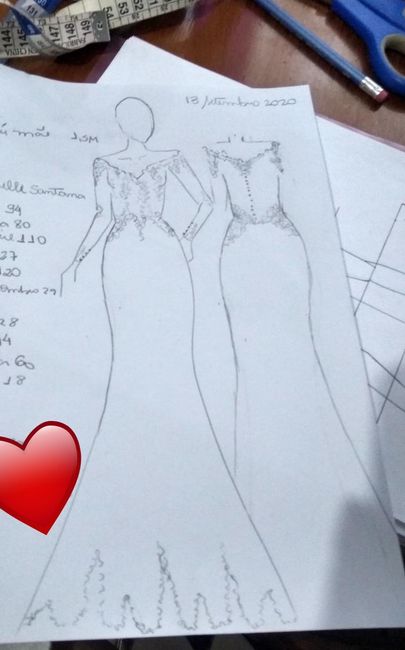 Meu desenho do vestido de Noiva 1