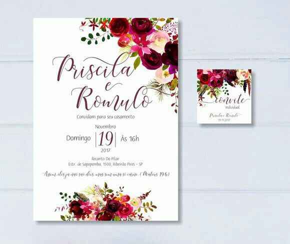 Decoração e convite de casamento - 2