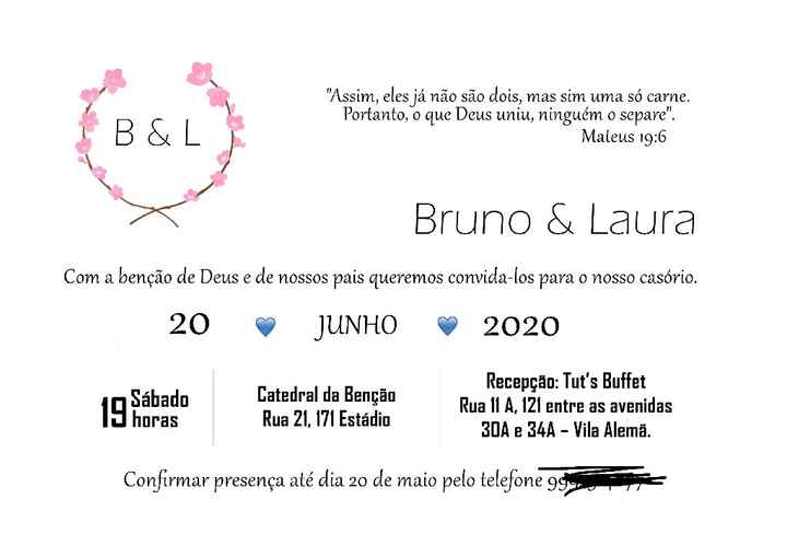 Convite de casamento - 1