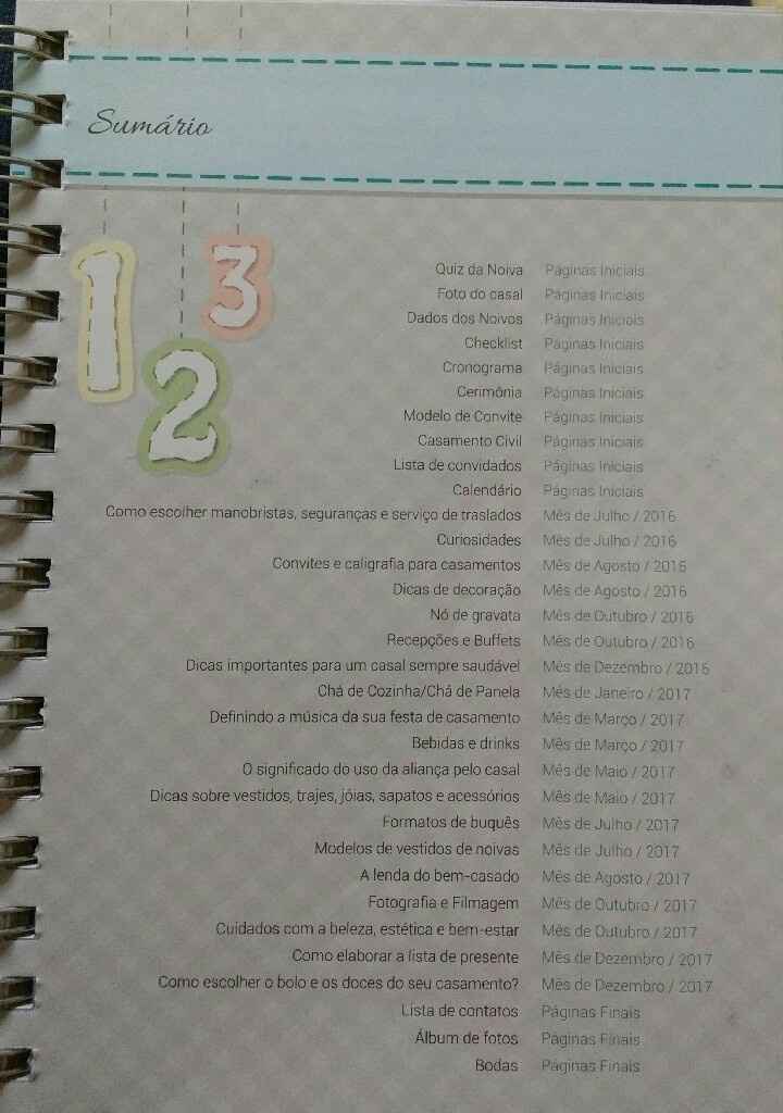 Agenda da noiva - 1