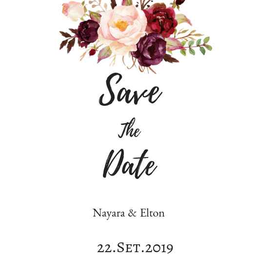 e por ultimo SAVE THE DATE 