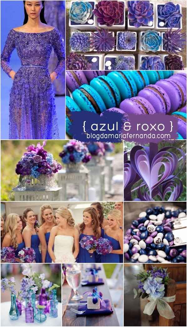 Roxo e azul