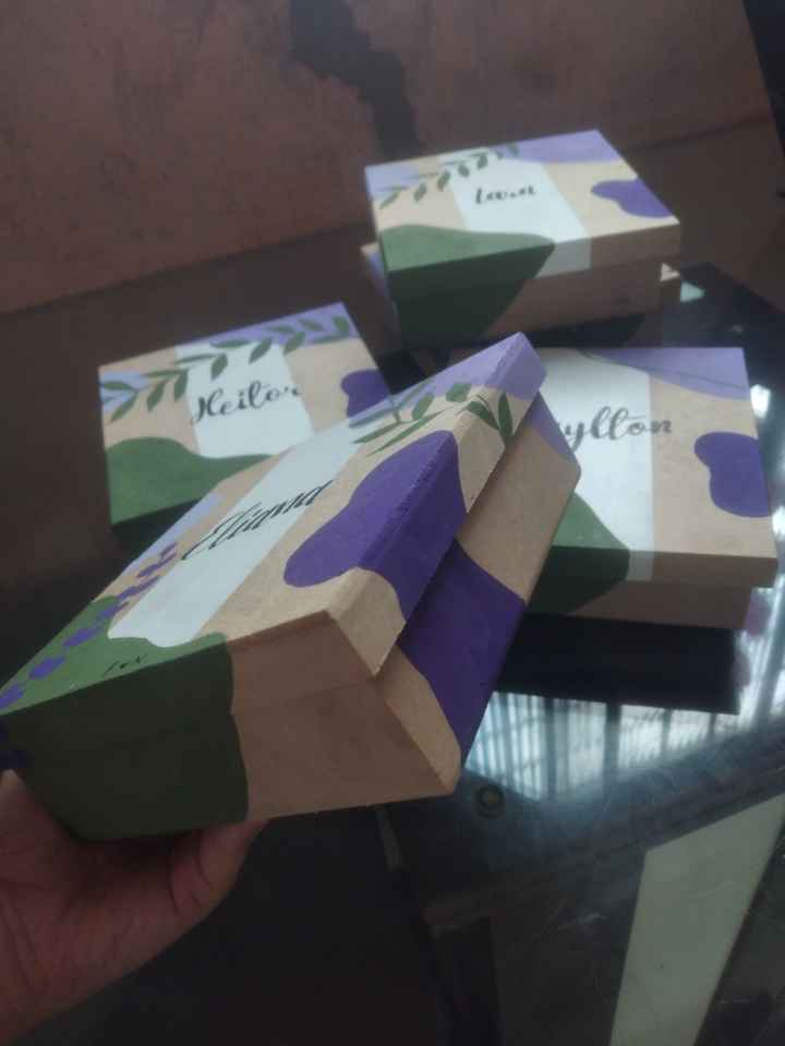 Caixinhas dos padrinhos 🌿💜 - 2