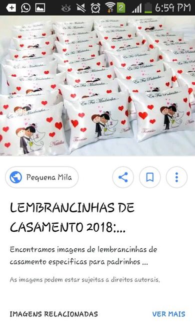 Lembranças Madrinhas e Padrinhos - 1