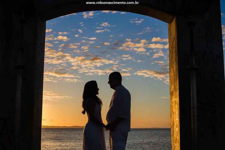 Nossa foto ao pôr do sol...