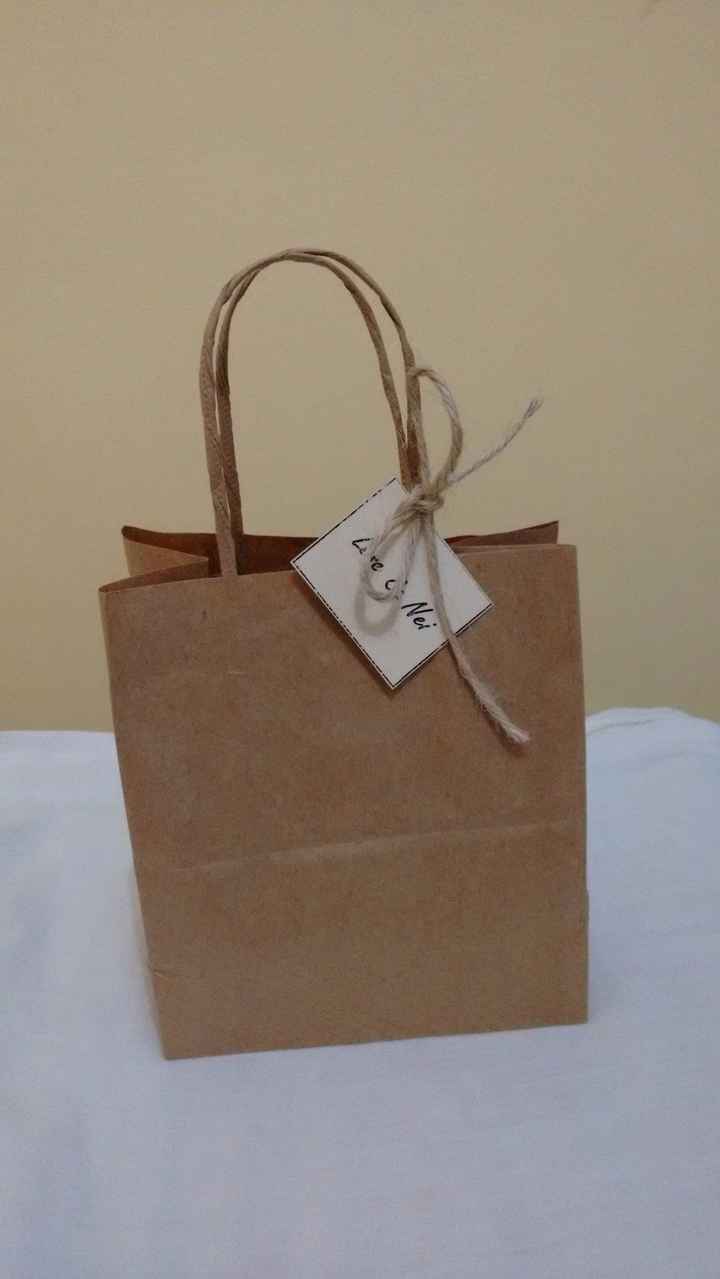 coloquei um cartãozinho com o nome deles e dei um lacinho na alça..pronto!! Agora é só entregar rsrs