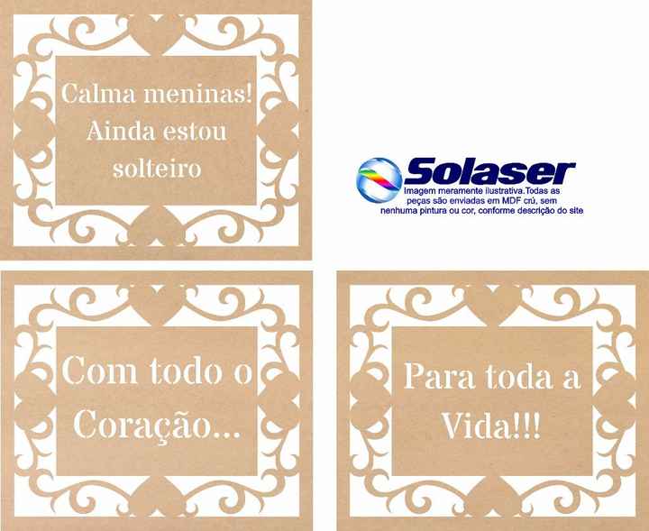 Plaquinhas da cerimônia