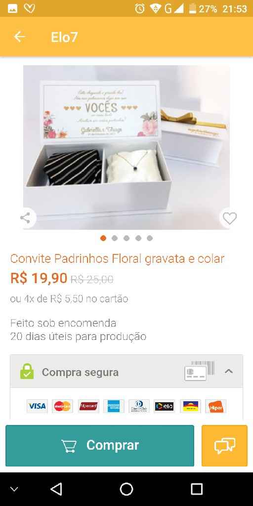 o convite dos Padrinhos! #vemver - 1