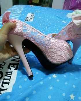 Meu sapato de renda rosa Aliexpress - CHEGOU!! - 1