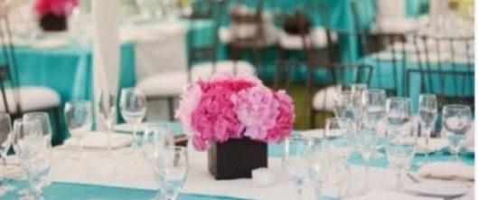 Azul tiffany, rosa e branco - 1