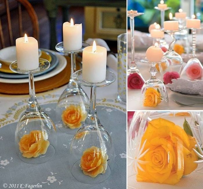 Decoração com taças