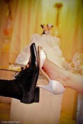 Foto com os sapatos