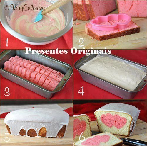 Bolo de corações