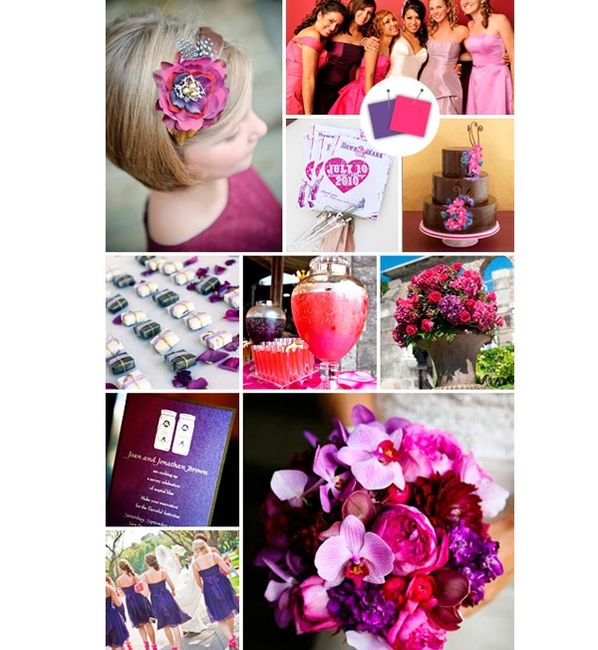 Casamento rosa e roxo