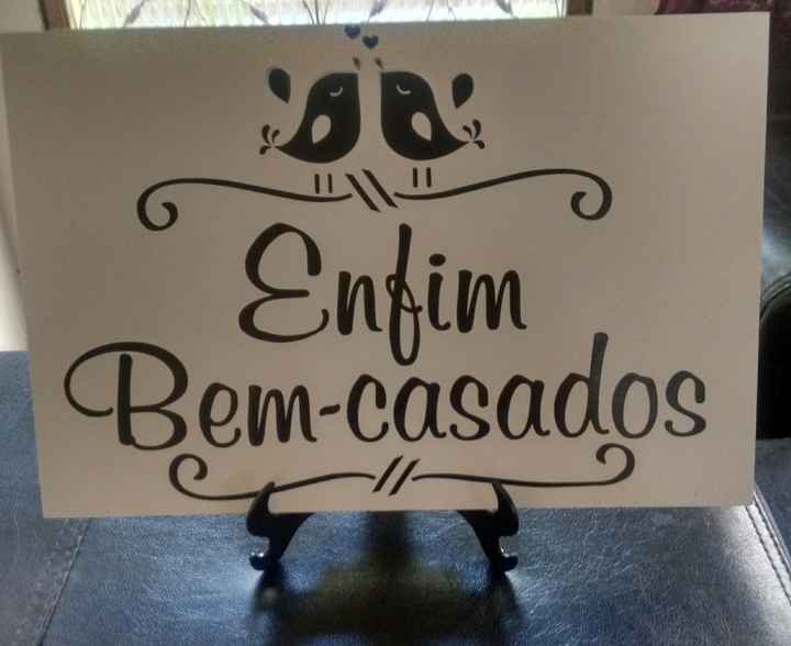 Placa mesa bem casado