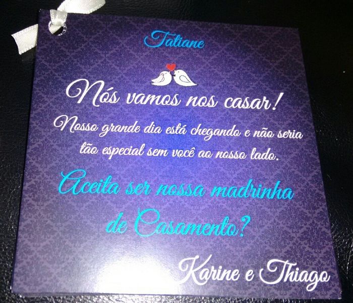 Convite dos padrinhos #37 dias - 8