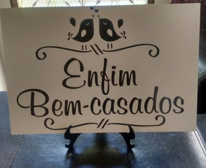 Placa mesa bem casado