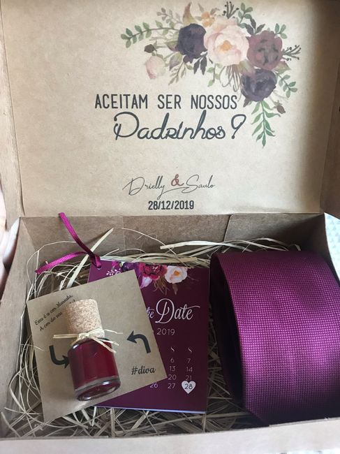 Caixa convite padrinhos! 🌹❤️ - 2