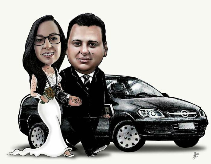 Caricatura no casamento - 1