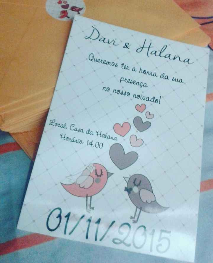 Convites de noivado - 1