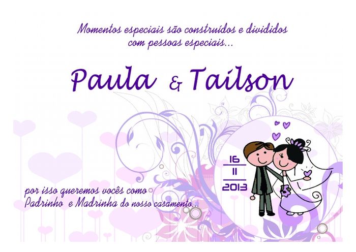Convite dos padrinhos!!