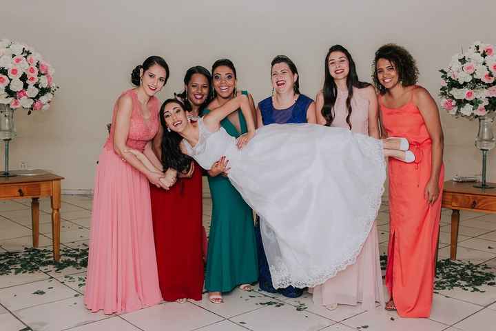 Madrinhas e noiva