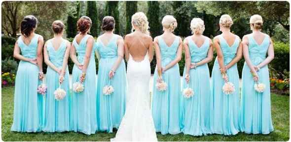 Você pode deixar todas da mesma cor: Azul tiffany