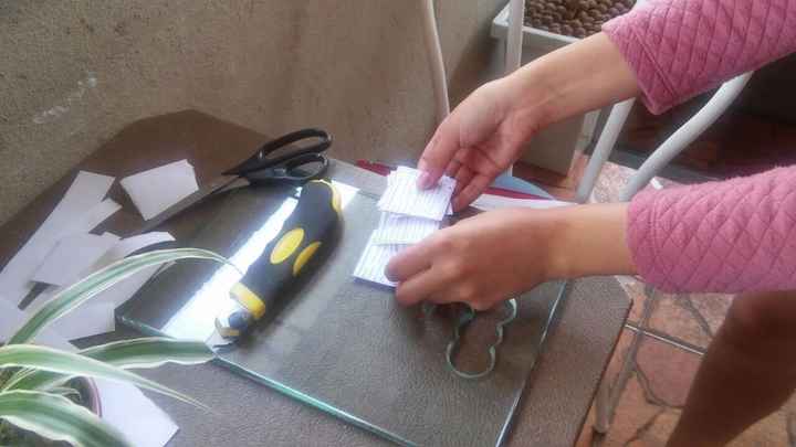 Arrumando as fichinhas