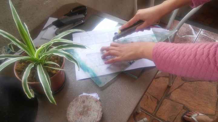 Cortando as fichinhas