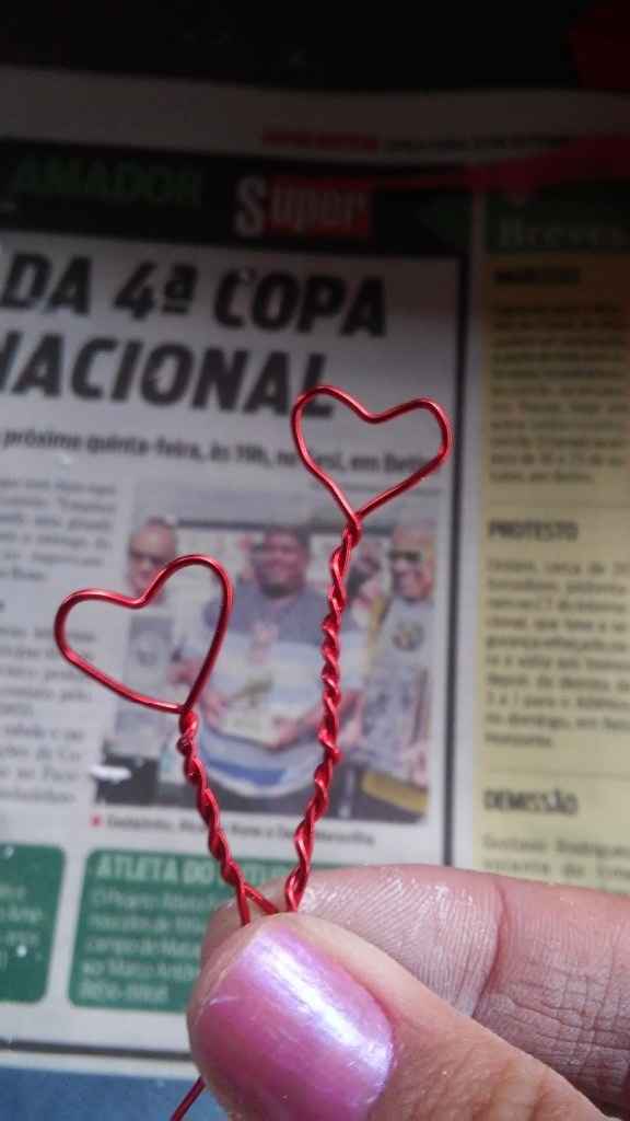 Fazer os corações com arame
