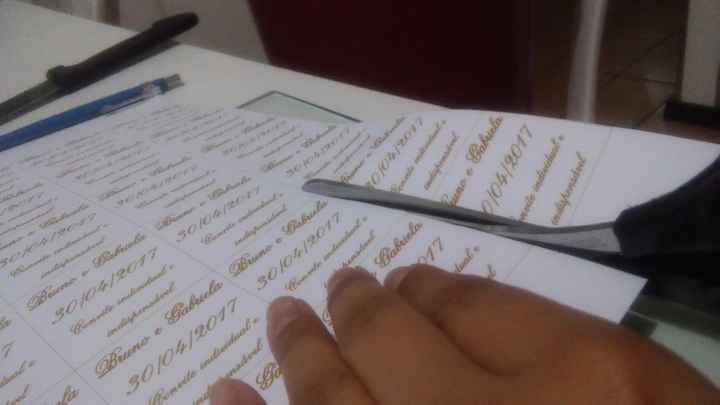 Cortando os convites