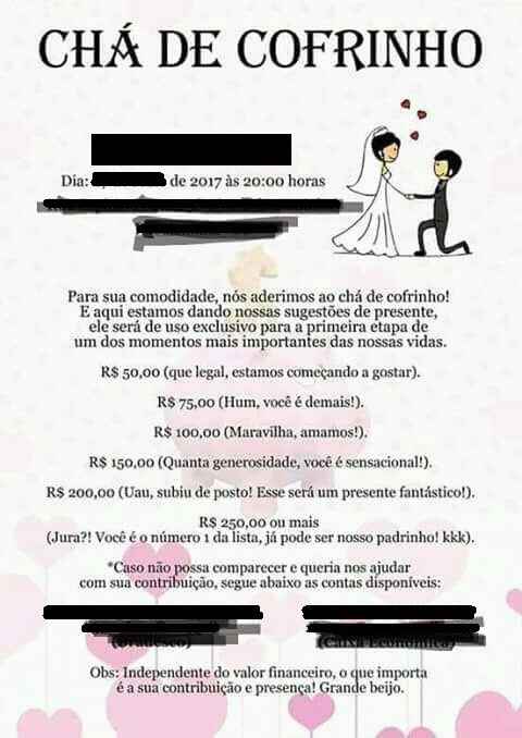 Chá de cofrinho