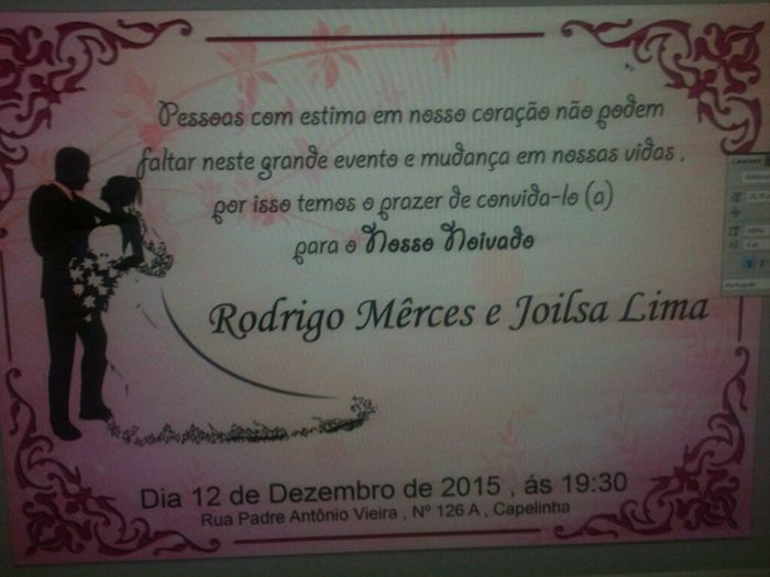Convites para noivado - 1