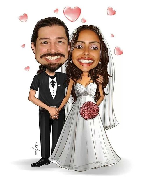 Minha caricatura de noiva