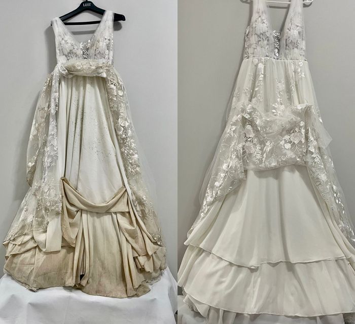 Onde lavar o vestido de noiva? 19