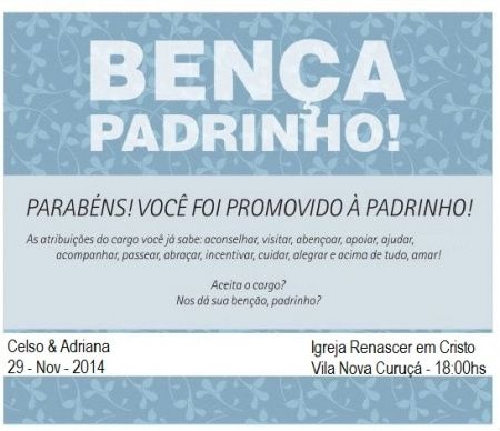 convite padrinho
