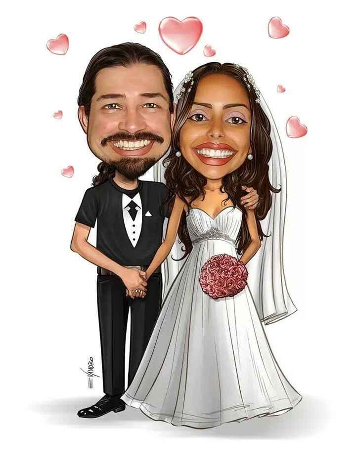 Minha caricatura de noiva
